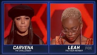 Carvena Jones vs Leah Jenea These Performances would certainly WOW you Season 2 Episode 7 The Four [upl. by Aliuqa]