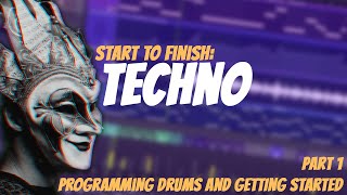 Start To Finish High Tech Minimal Techno  Part 1 Programing Drums and FX  FL Studio Tutorial [upl. by Abbate]