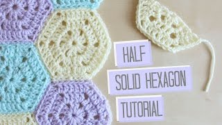 CROCHET Half solid hexagon  Bella Coco [upl. by Grose]