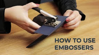 How to Use Embossers [upl. by Marcy522]