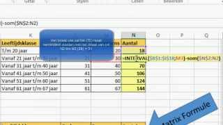 Excel  Hoe Bereken ik het aantal personen in een leeftijdsklasse Interval Functie [upl. by Vashtee]