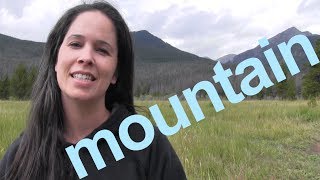 How to Say MOUNTAIN and SENTENCE  American English [upl. by Enelram]