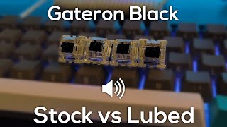 Gateron Black Unlubed vs Lubed Sound Test GK61 [upl. by Attenyl75]