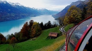 Scenic Switzerland from The Brienz Rothorn Bahn Cog Railway [upl. by Agon658]