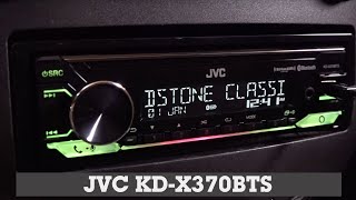 JVC KDX370BTS Display and Controls Demo  Crutchfield Video [upl. by Shakti]