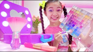 FULL FACE KIDS MAKEUP CHALLENGE  KAYCEE WONDERLAND [upl. by Niffirg349]