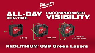 Milwaukee® USB Rechargeable Green Lasers [upl. by Darraj]