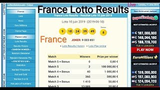 France Lotto Live  France Lotto Lottery Results  France Lotto Draw Live Today [upl. by Lemrej]