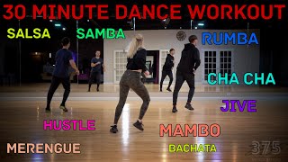 Easy To Follow 30 Minute Dance Workout View From The Back Salsa Bachata Merengue Mambo And More [upl. by Yrellih708]