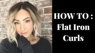 HOW TO  Flat Iron Curls  Short Hair [upl. by Liamsi]