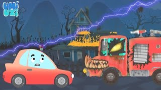 Broom  Scary Car And Street Vehicles  Magic Car  Vehicles Adventures [upl. by Questa]