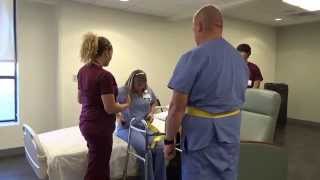 Physical Therapy Transfer Training  How To Transfer From Wheelchair To Bed [upl. by Irec]