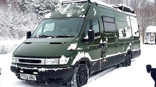 Self Build Adventure Van For Living Off Grid  Iveco Daily VAN TOUR [upl. by Jemena]