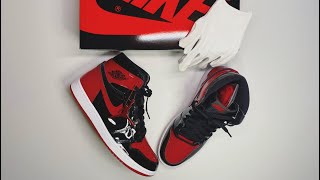 Air Jordan 1 Retro High OG quotPatent Bredquot  Unboxing details [upl. by Yramliw]