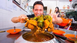 Malaysian Food in Melaka 🇲🇾 SPECIAL SATAY  Asam Pedas and Chicken Rice Balls  Malacca Malaysia [upl. by Ymereg549]