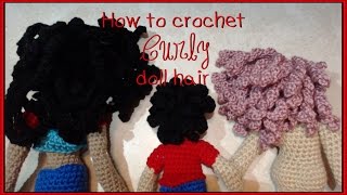 How to Crochet Curly Doll Hair [upl. by Tommy]