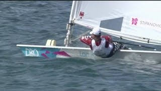 Tom Slingsby AUS Wins Mens Laser Sailing Gold  London 2012 Olympics [upl. by Yreme]