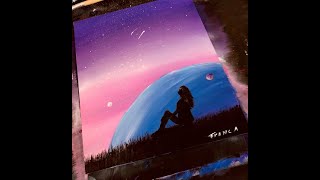 Acrylverf schilderij tutorial beginnersgalaxyblendingAcrylic Painting Tutorial For Beginners [upl. by Giffie]