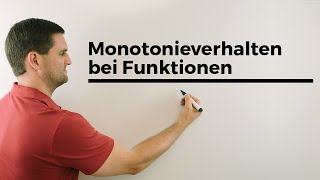 Monotonie Monotonieverhalten bei Funktionen  Mathe by Daniel Jung [upl. by Joana608]