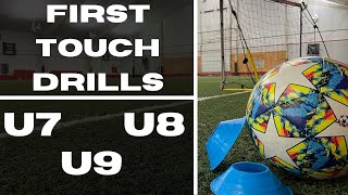 First Touch Drills For U7 U8 U9 SoccerFootball  2021 [upl. by Bhatt559]