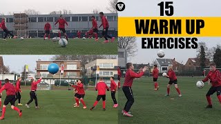 15 Warm Up Exercises  Coordination amp Fun  Football Warm Up [upl. by Anrapa]