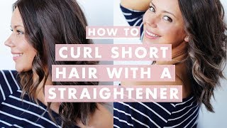 How To Curl ShortMedium Hair With A Straightener [upl. by Zasuwa]