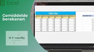 Excel  Gemiddelde berekenen [upl. by Shaum]