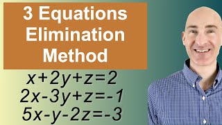 Solving Systems of 3 Equations Elimination [upl. by Shugart]