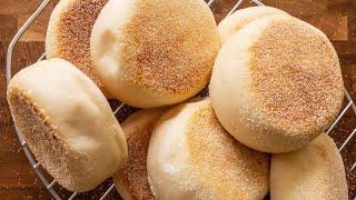 Easy Traditional Homemade Sourdough English Muffin Recipe [upl. by Filiano]