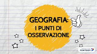 GEOGRAFIA I PUNTI DI OSSERVAZIONE [upl. by Pontius]