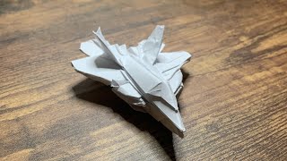 How to make an origami f22 raptor [upl. by Bruni283]