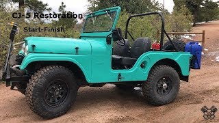 1965 Jeep CJ5 Restoration Full Video [upl. by Rialc]