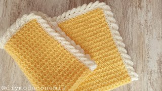 Como tejer manta a crochet para cuna de bebé recién nacido 65X80 [upl. by Neel400]