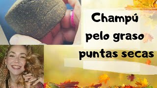 Champú sólido para CABELLO GRASO con CASPA sin volumen y PUNTAS SECAS [upl. by Ivah]