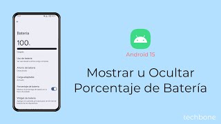 Mostrar u Ocultar Porcentaje de Batería Android 15 [upl. by Amsab571]