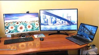 Compare Screen Real Estate  2K and 4K Monitor  27quot vs 32quot vs 1080 FHD  2160 vs 1440 Resolution [upl. by Gaiser]