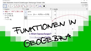 Funktionen in Geogebra  Grundlagen [upl. by Xonk942]