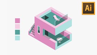 Learn Skills For QUALITY ISOMETRIC DESIGN  Illustrator Isometric House Tutorial [upl. by Chrissy]