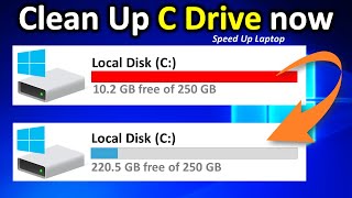 How to Clean C Drive in Windows  Make Your Laptop Faster [upl. by Kcirej]