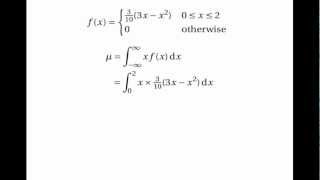 Continuous Random Variables Mean amp Variance [upl. by Kathleen]