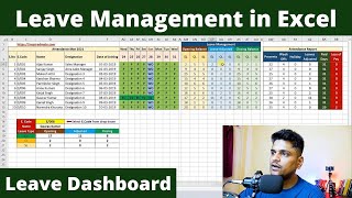 Leave Management in Excel  Important for Payroll [upl. by Nauqit]