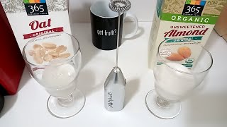 Oat Milk vs Almond Milk part 2 Frothing Test [upl. by Vastah34]