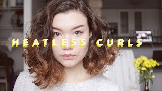 OVERNIGHT HEATLESS CURLS  hair tutorial [upl. by Eldwen61]