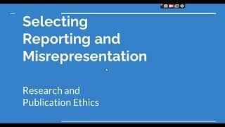 Selective Reporting and Misrepresentation of data Research and Publication ethics Phd coursework [upl. by Blau657]