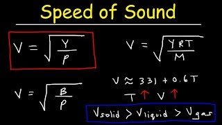 Speed of Sound in Solids Liquids and Gases  Physics Practice Problems [upl. by Rramel]