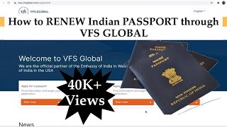 RENEWALReissuance of Indian Passport in USA through VFS GLOBAL  For Adult  new 2021 [upl. by Vano]