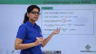 Class 11th – Quantitative Analysis  Sulphur with Example  Organic Chemistry  Tutorials Point [upl. by Trish]