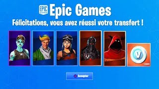 COMMENT TRANSFÉRER DES SKINS VBUCKS sur FORTNITE [upl. by Erland]