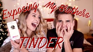 Exposing My Brothers Tinder  Zoella [upl. by Gorton]