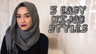 5 EASY HIJAB STYLES TUTORIAL  MILASMAMA [upl. by Dasi]